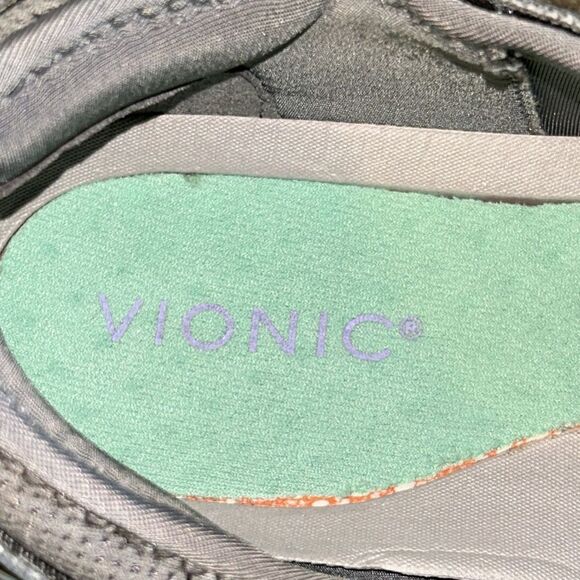 Like New Vionic Captivate Gray and Light Teal Sneakers - Picture 7 of 9